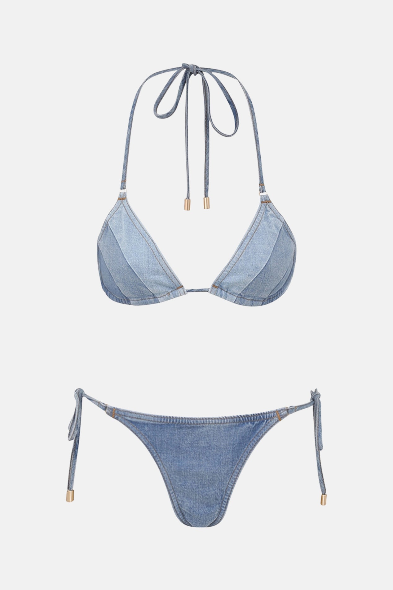 Zimmermann Tallow Denim Bikini Denim – blueandcream