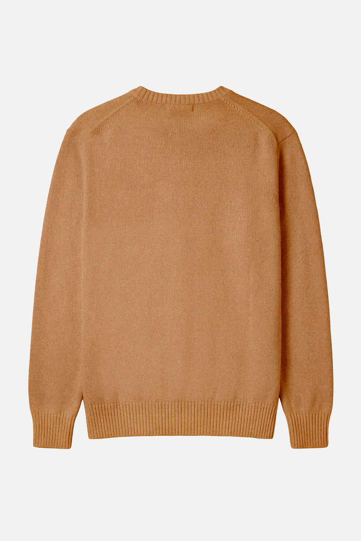 Winslow Oversized Luxe Cashmere Crew Pecan Rust