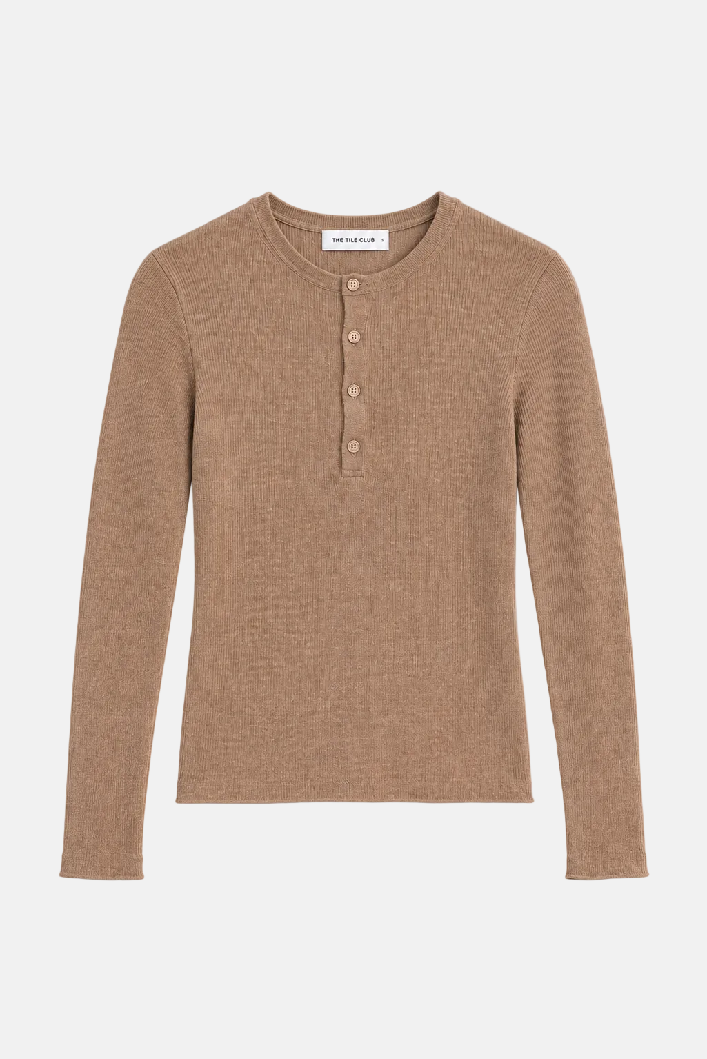Sylvia Cashmere Henley Sweater Mink