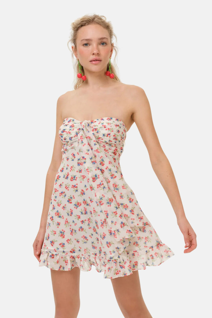 Teagan Mini Dress Cream Red