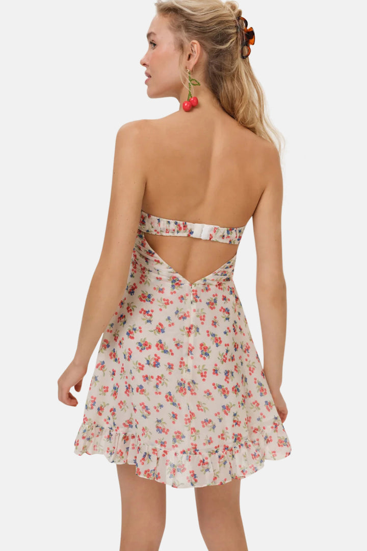 Teagan Mini Dress Cream Red