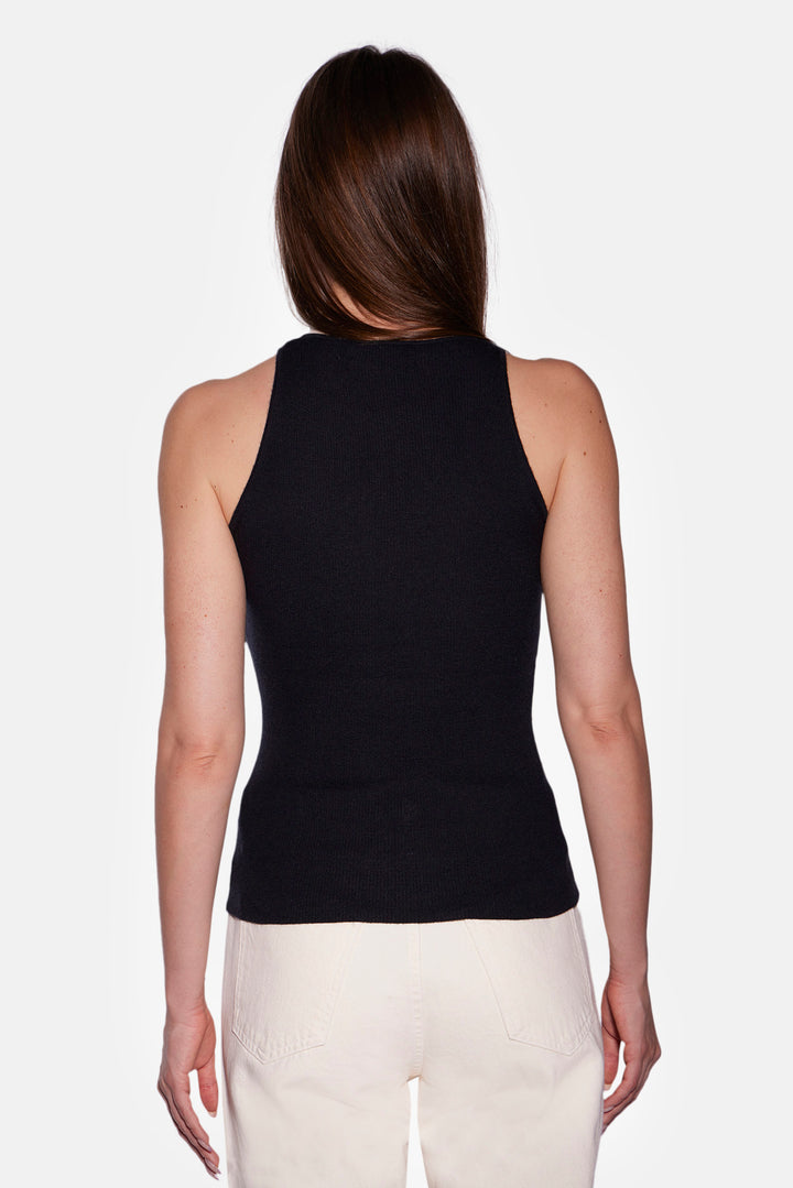 Tessa Cashmere Tank Black