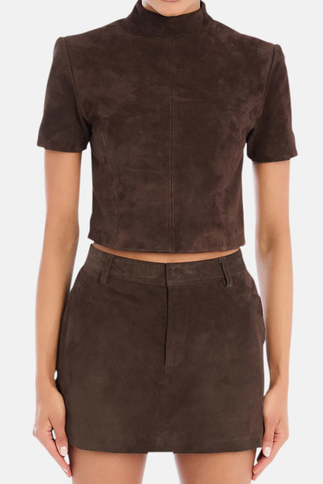 Tessi Suede Top Tobacco