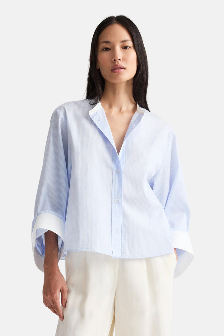 The Beau In Cotton Blue Haven/White