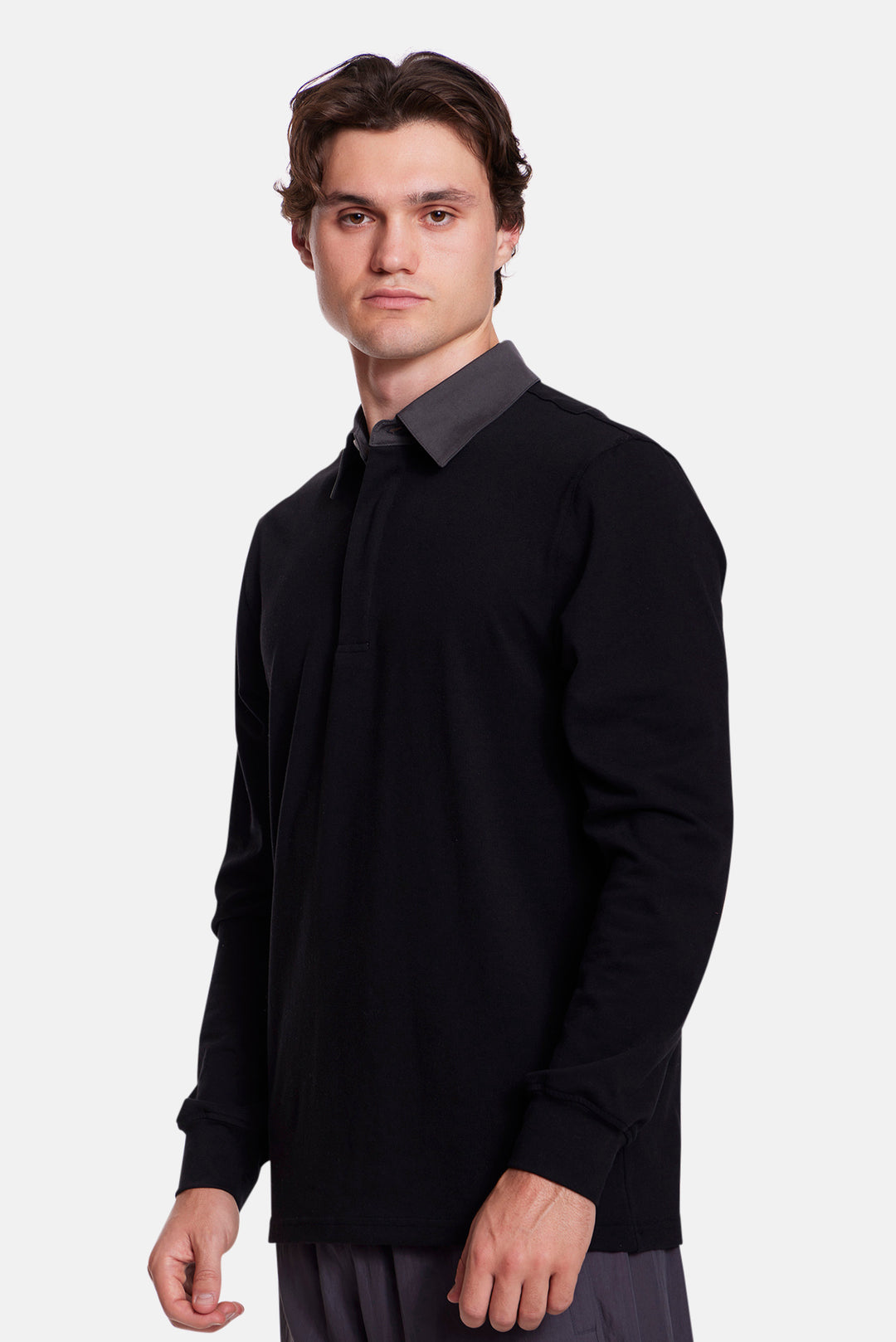 The Maseo Soft Rugby Black/Charcoal Collar