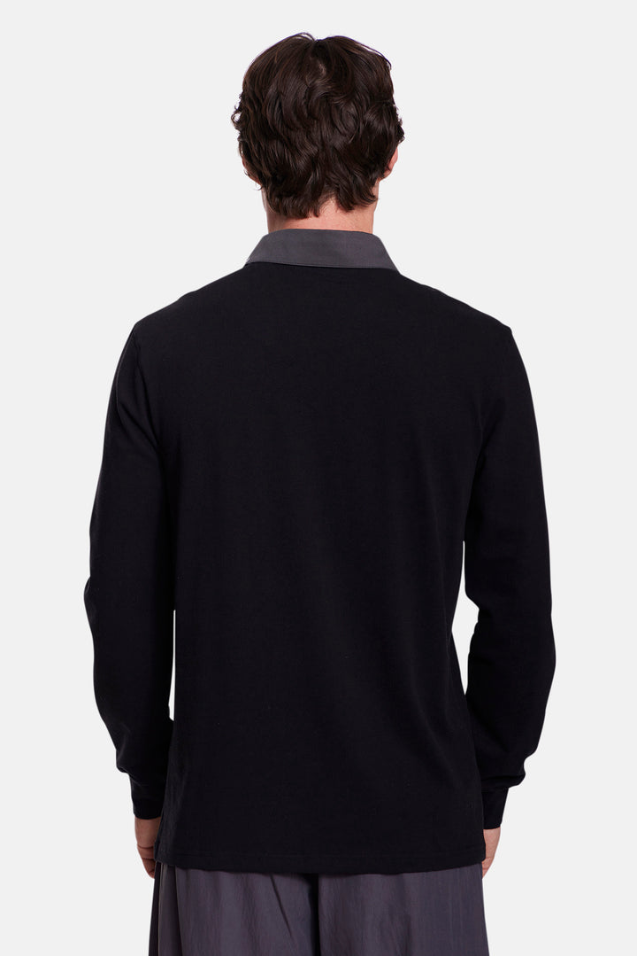 The Maseo Soft Rugby Black/Charcoal Collar