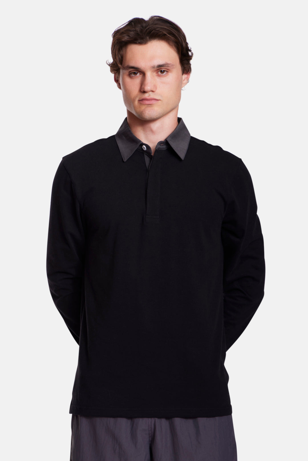 The Maseo Soft Rugby Black/Charcoal Collar