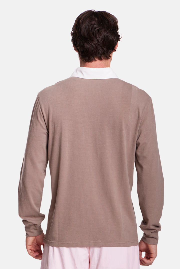 The Maseo Soft Rugby Brown/White Collar