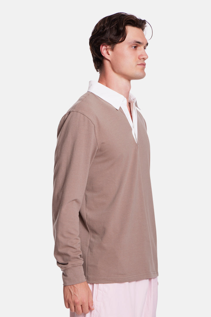 The Maseo Soft Rugby Brown/White Collar