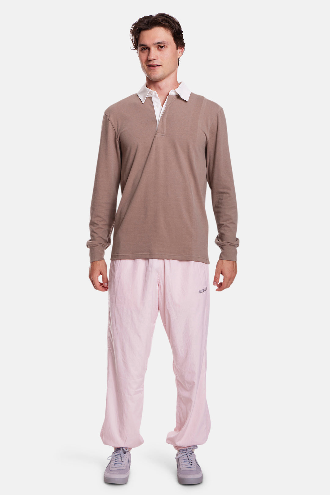 The Maseo Soft Rugby Brown/White Collar