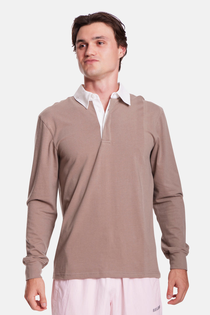 The Maseo Soft Rugby Brown/White Collar