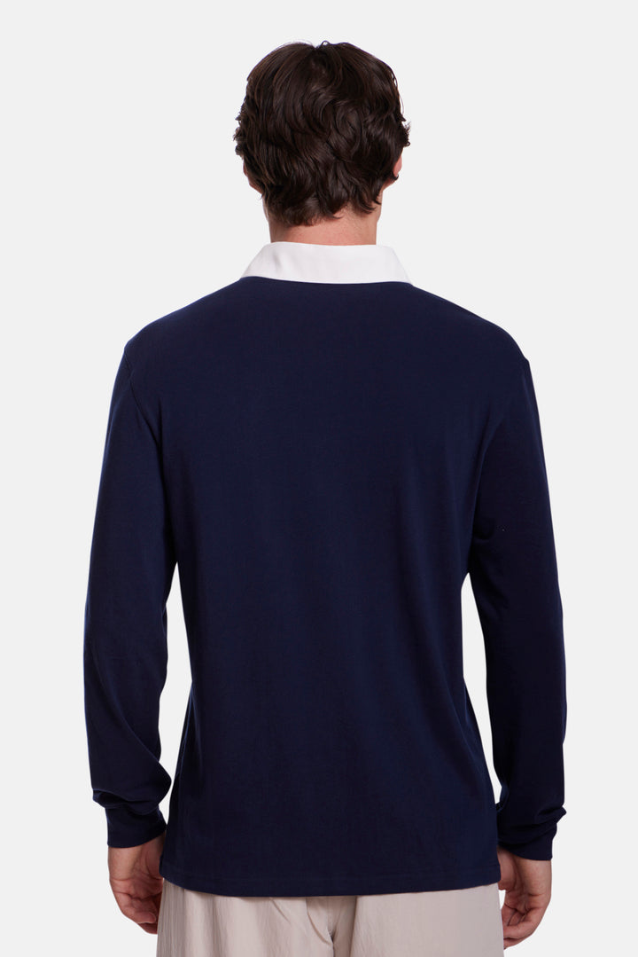 The Maseo Soft Rugby Navy/White Collar