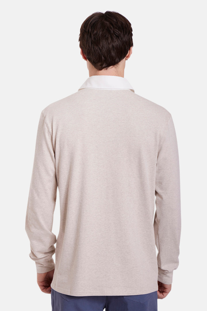 The Maseo Soft Rugby Oatmeal w/White Collar