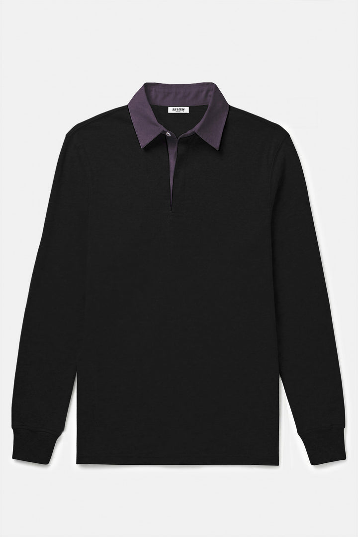 The Maseo Soft Rugby Black/Charcoal Collar