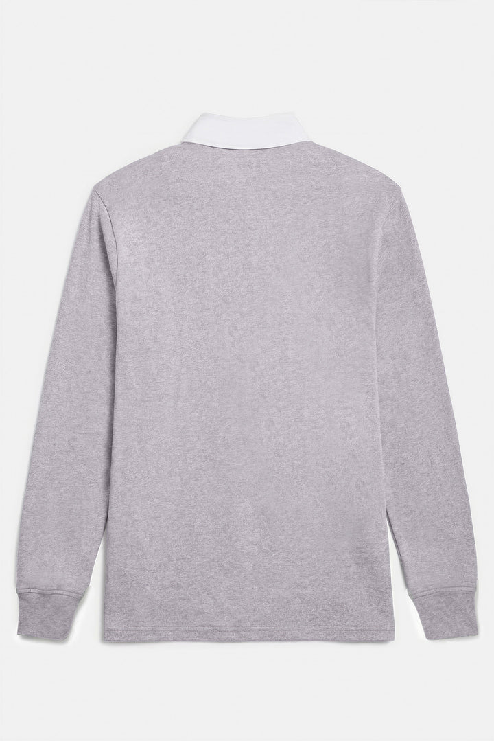 The Maseo Soft Rugby Heather Grey/White Collar