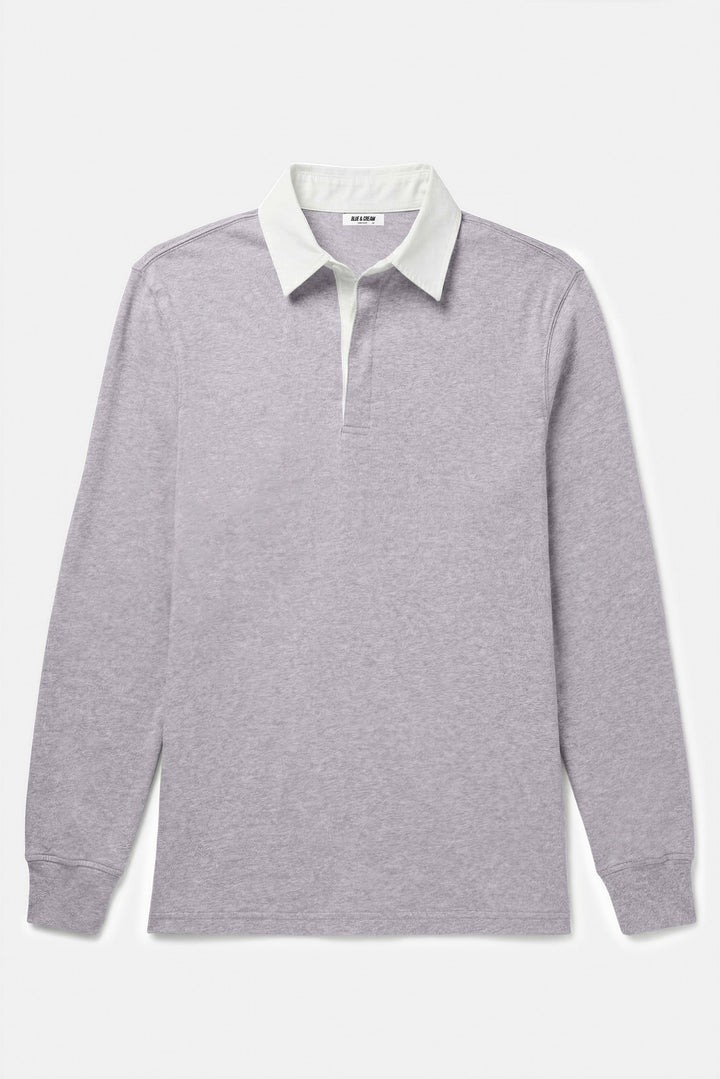 The Maseo Soft Rugby Heather Grey/White Collar