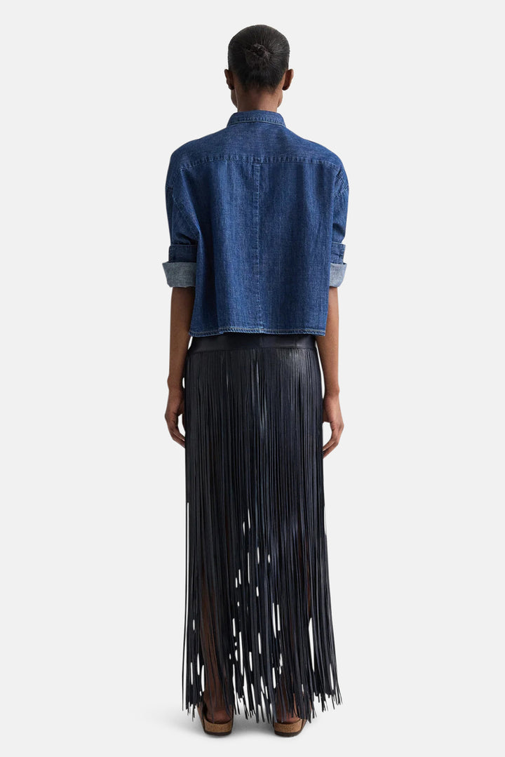 Tie One On Denim Shirt in Dark Stone