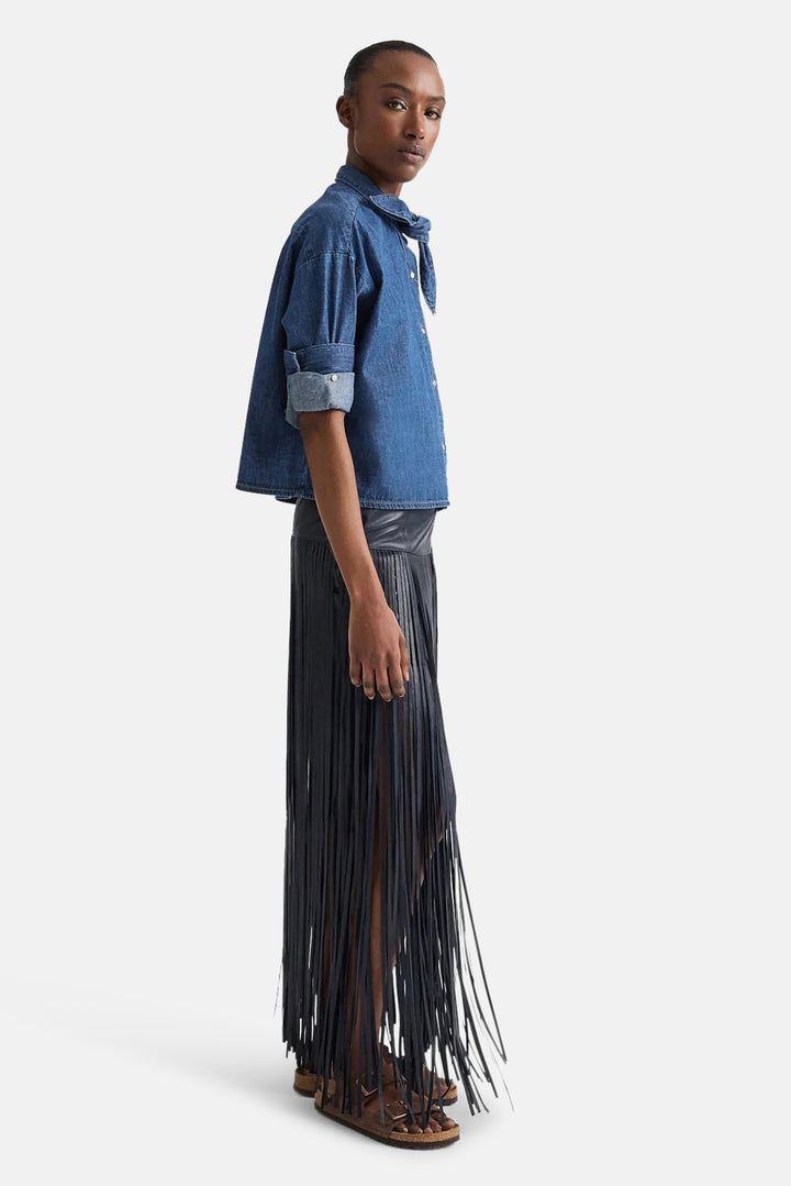 Tie One On Shirt in Denim Shirting Paris