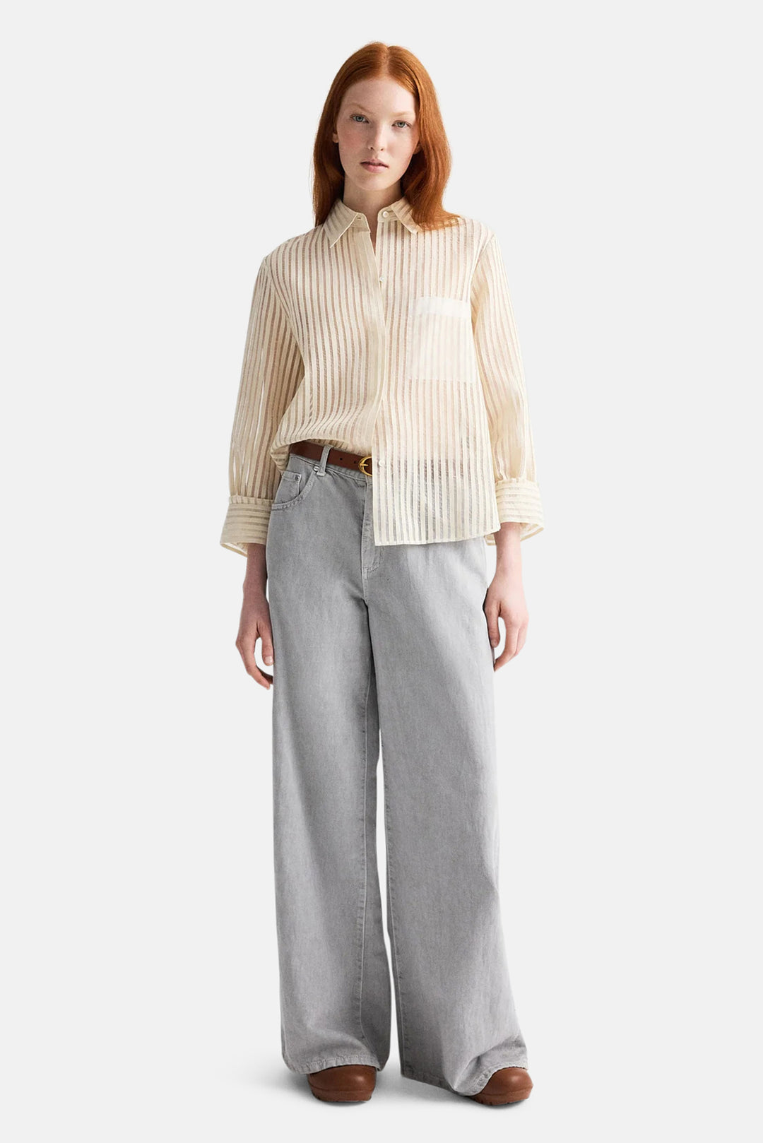 Tiny Dancer Jean in Natural Denim Oyster Mushroom