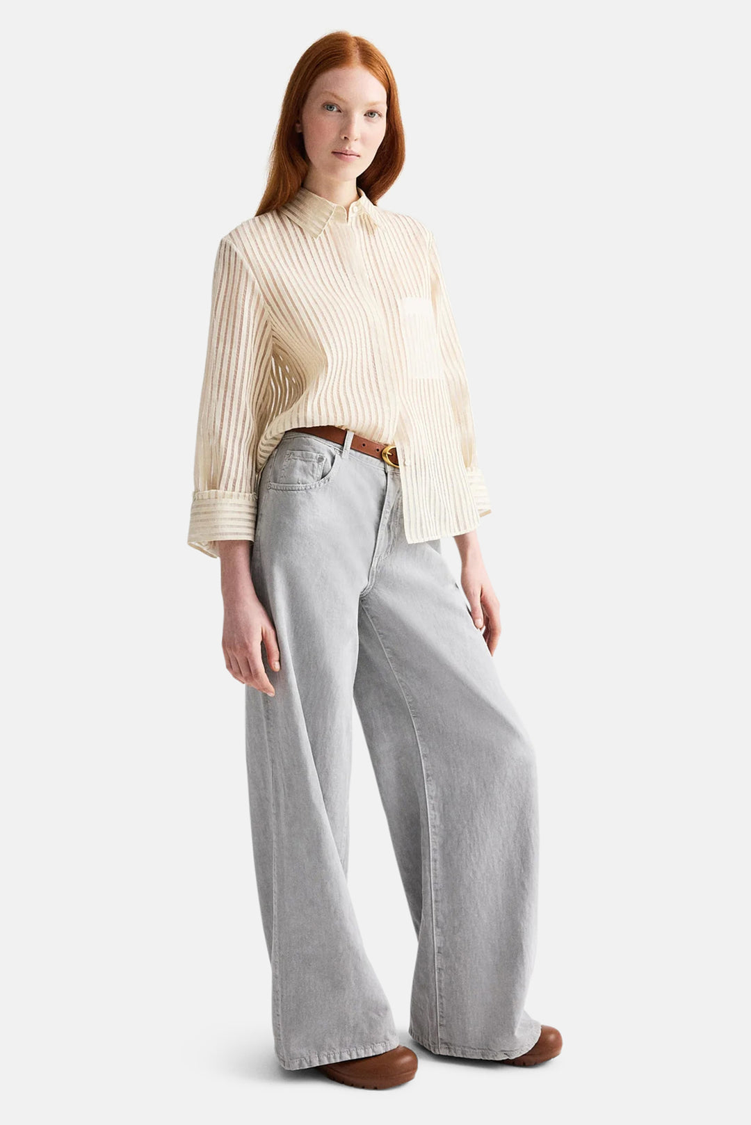 Tiny Dancer Jean in Natural Denim Oyster Mushroom
