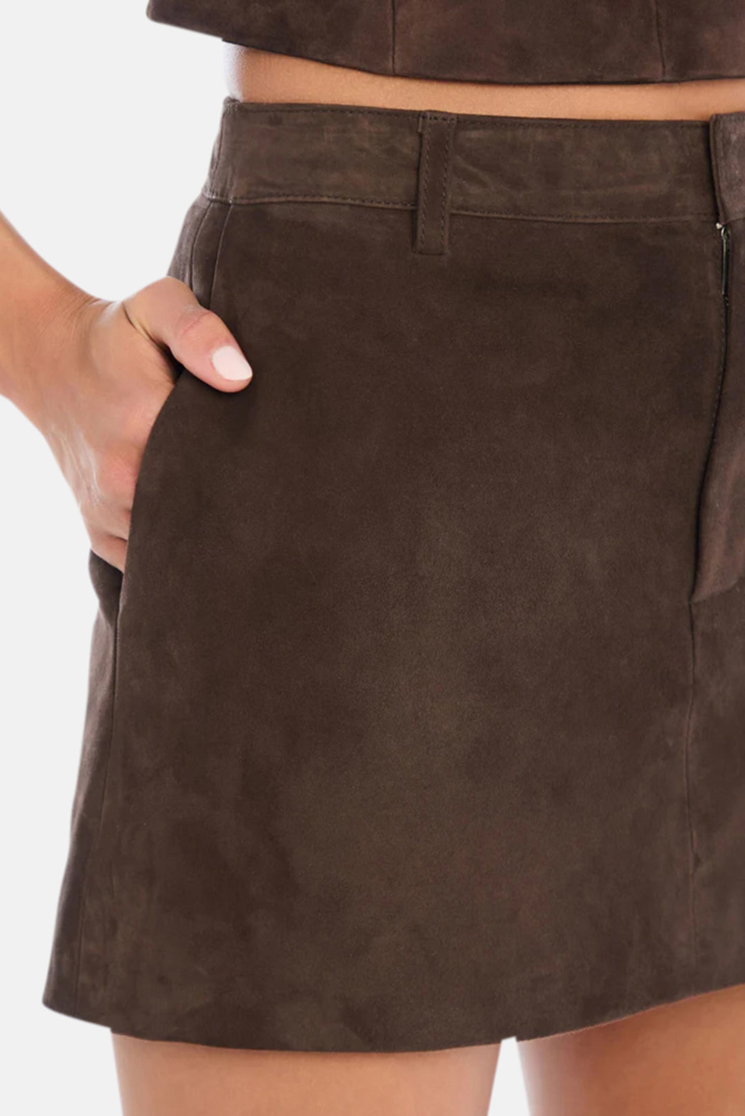 Torrance Suede Skirt Tobacco