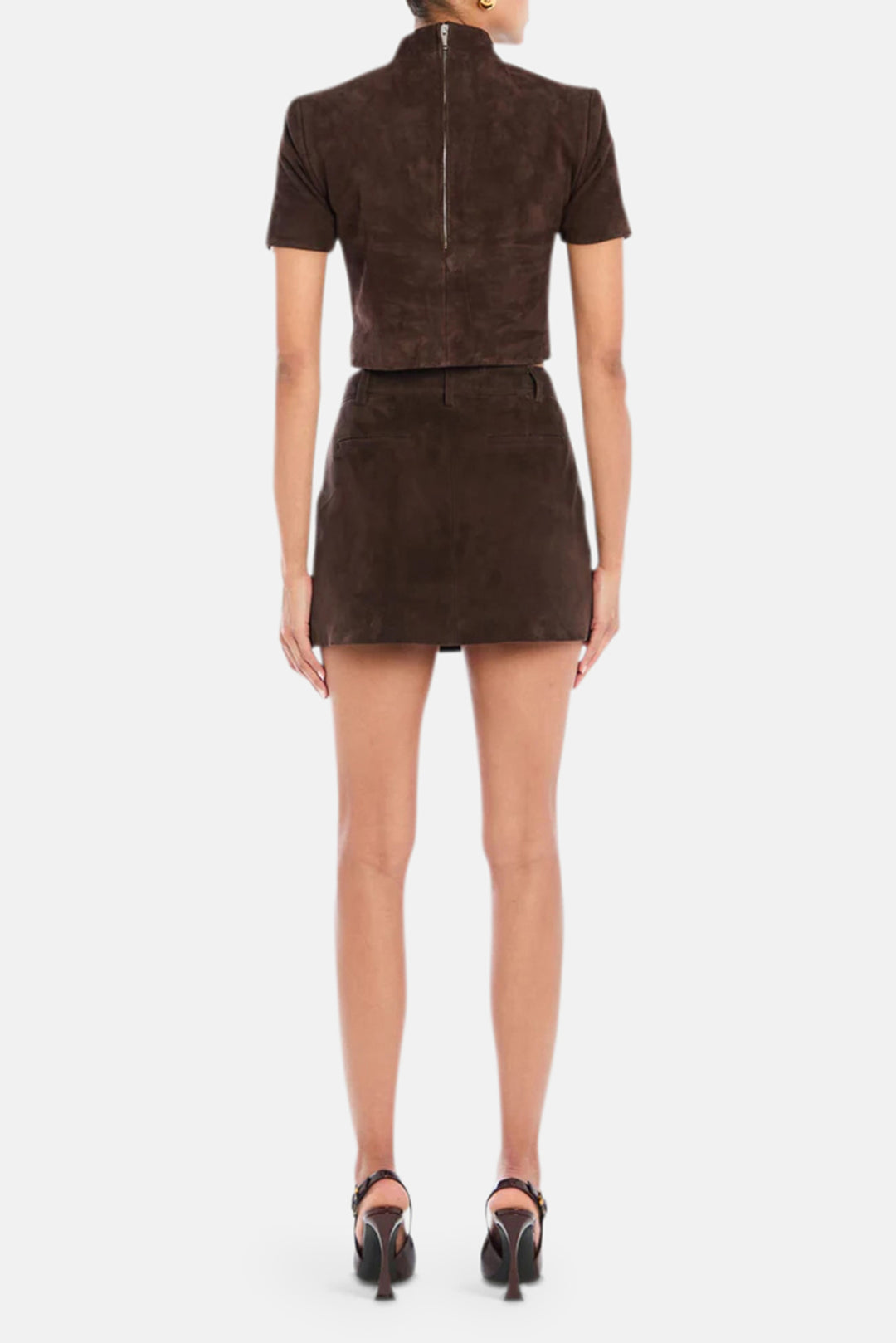 Tessi Suede Top Tobacco
