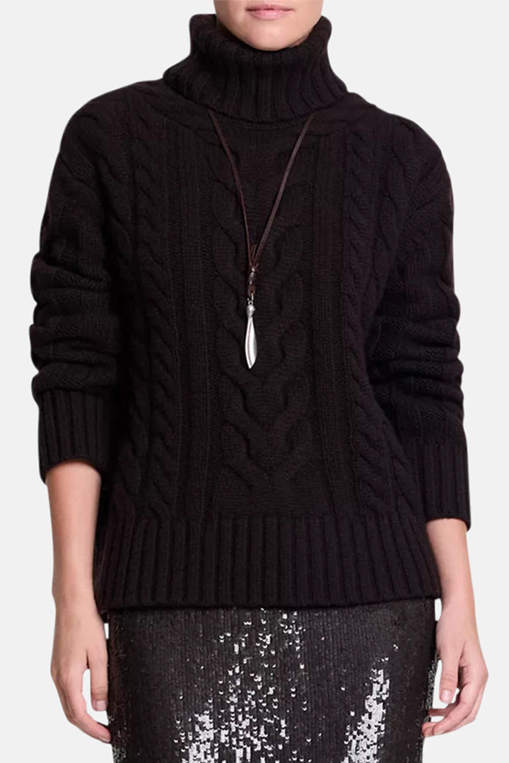 Traveling T Neck in Dark Brown