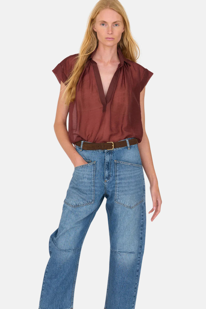 Trinity Top in Tencel Rust