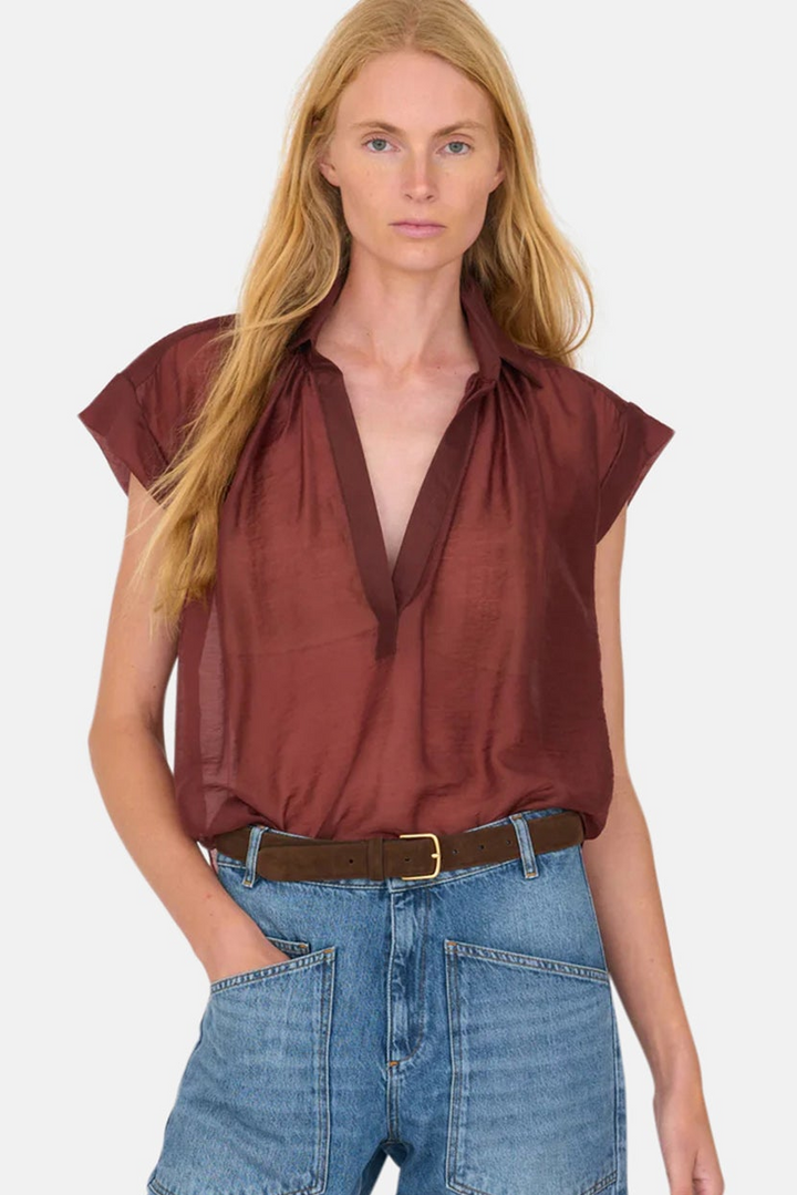 Trinity Top in Tencel Rust
