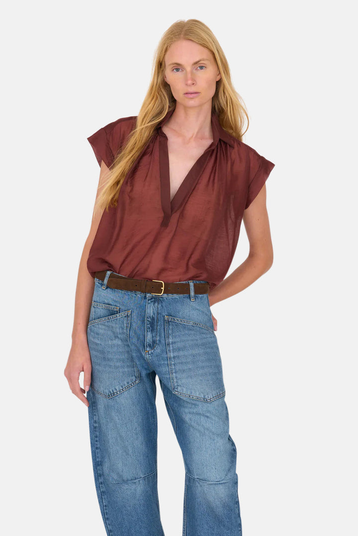 Trinity Top in Tencel Rust