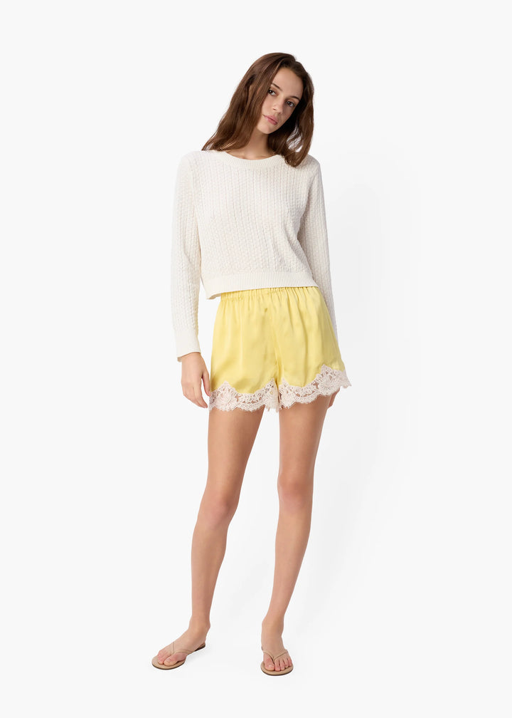 Anora Silk Short Custard