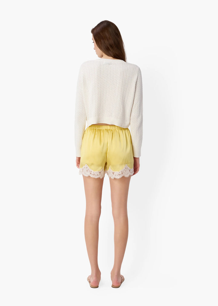 Anora Silk Short Custard