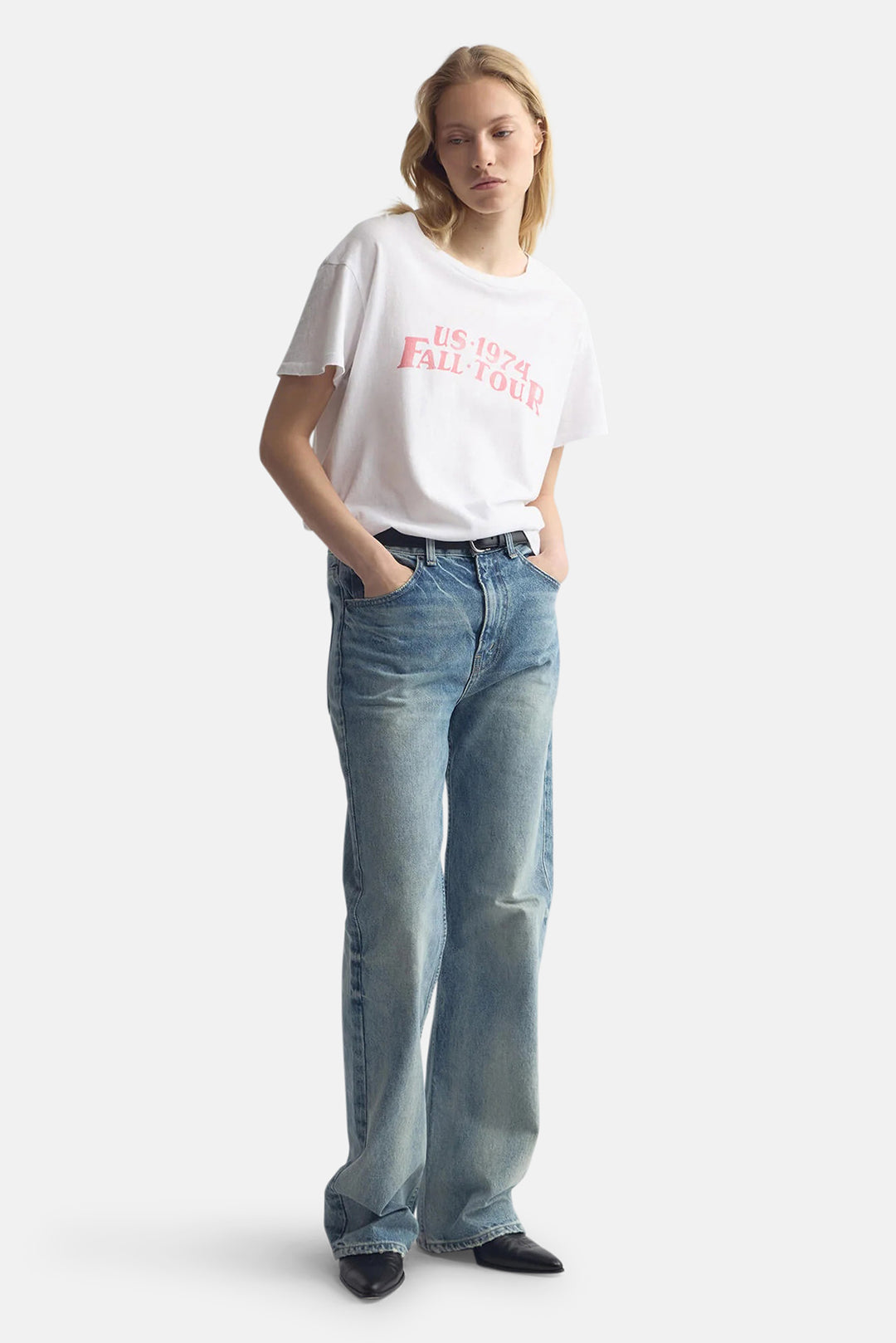 US 1974 Printed Brady Tee White/Red Print