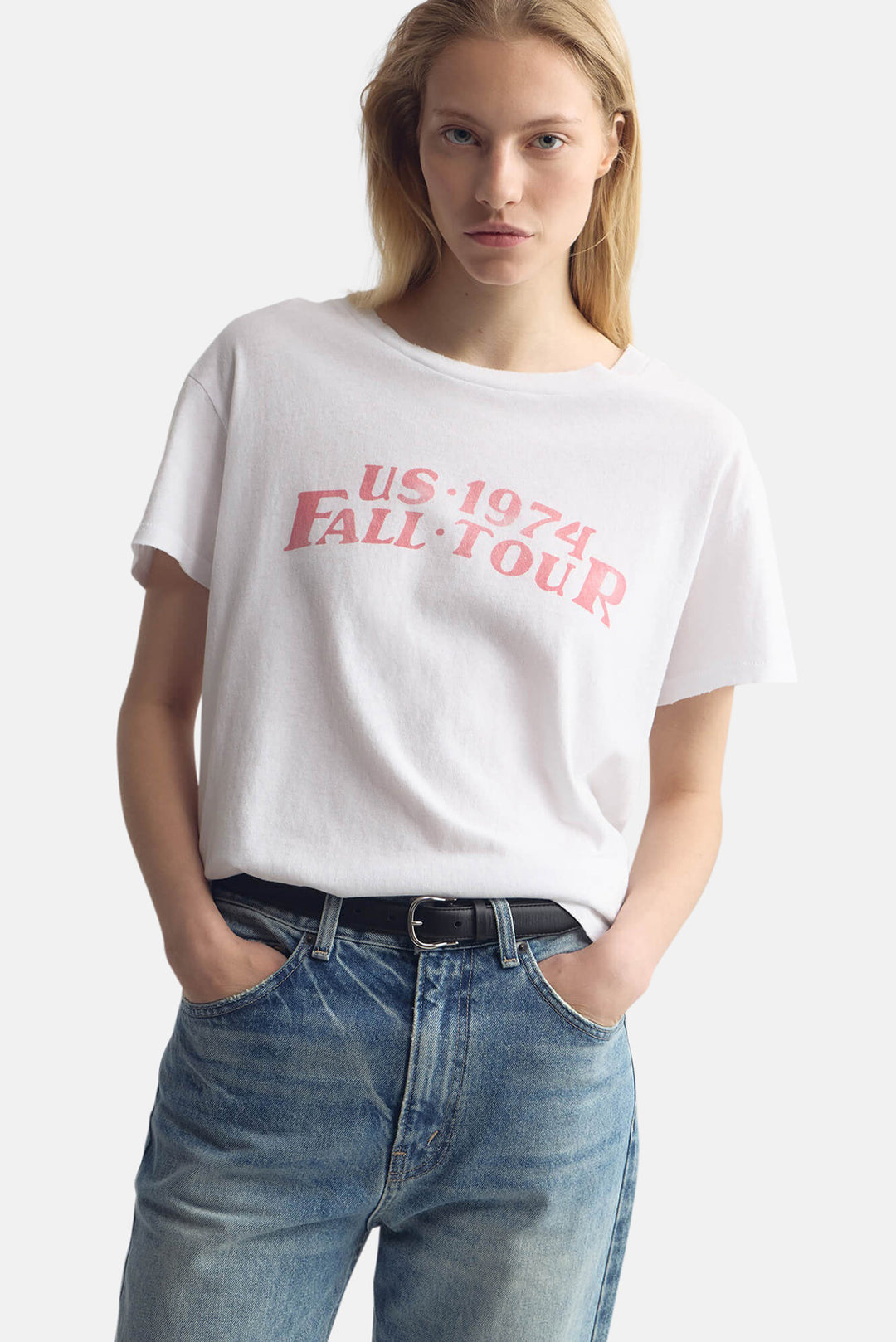US 1974 Printed Brady Tee White/Red Print