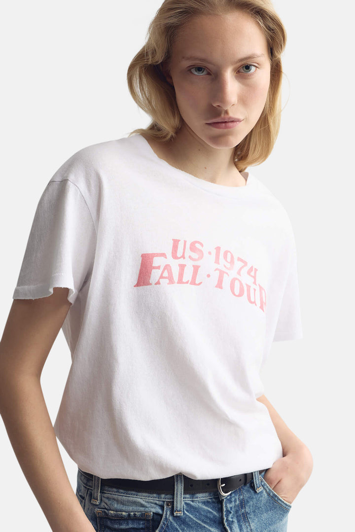 US 1974 Printed Brady Tee White/Red Print