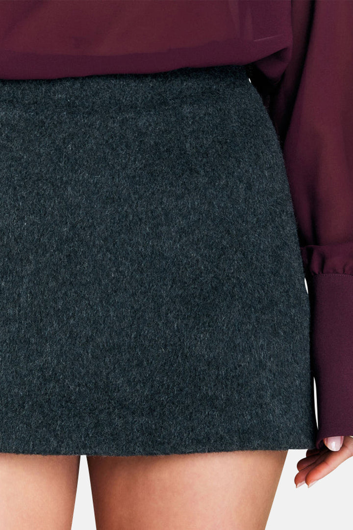 Usha Wool Skirt Dark Charcoal