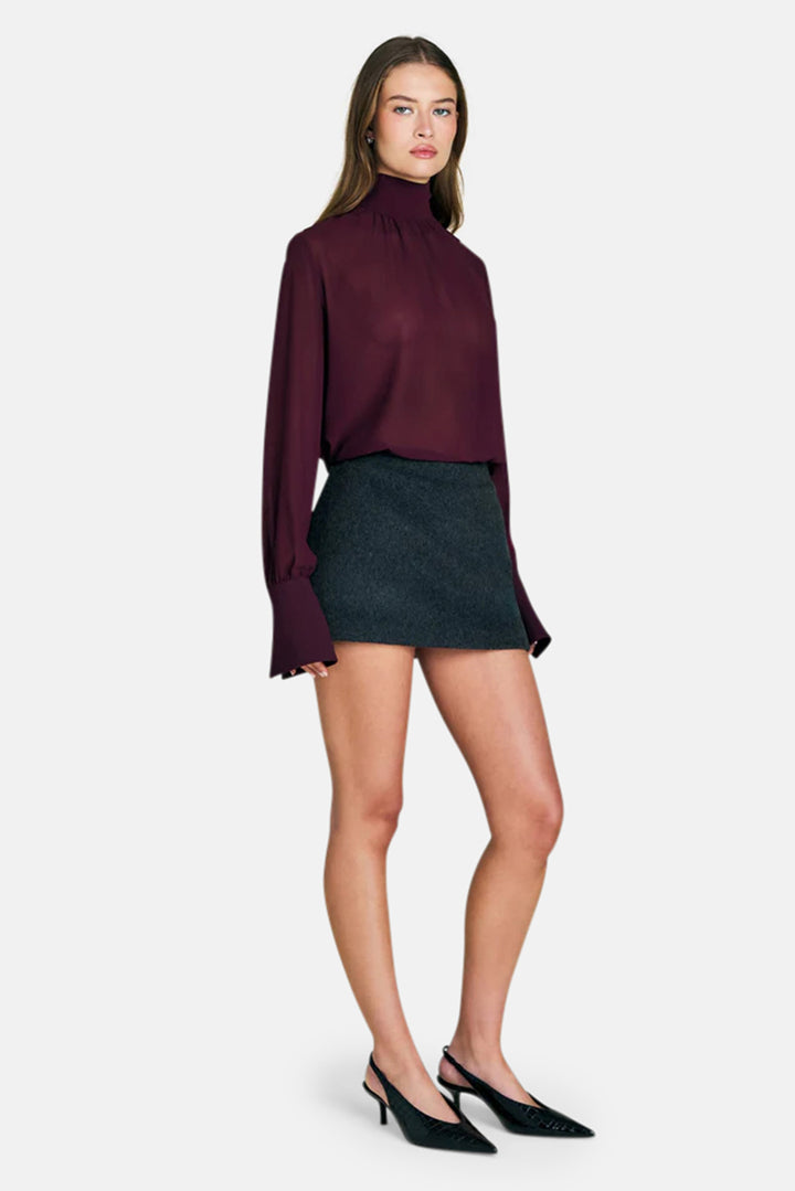 Usha Wool Skirt Dark Charcoal