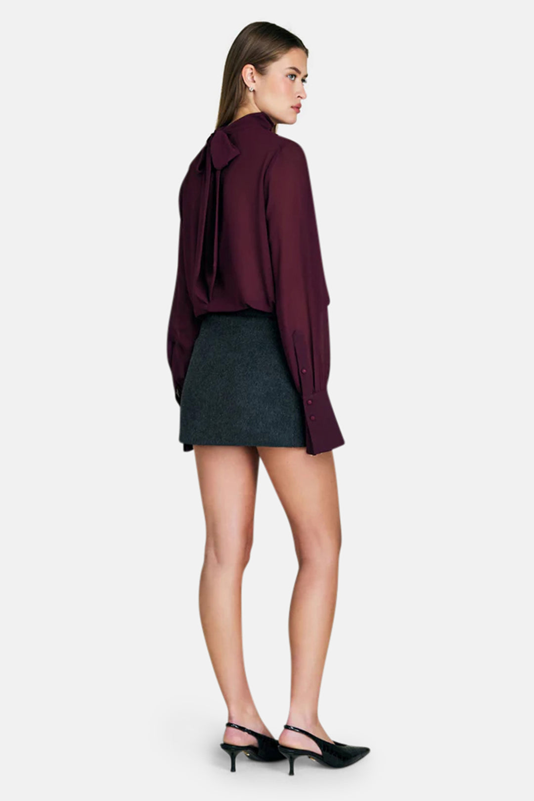 Usha Wool Skirt Dark Charcoal