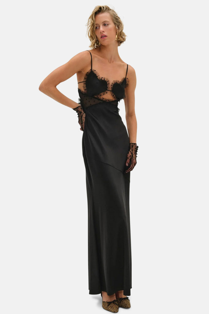 For Love & Lemons Val Maxi Dress Black – blueandcream
