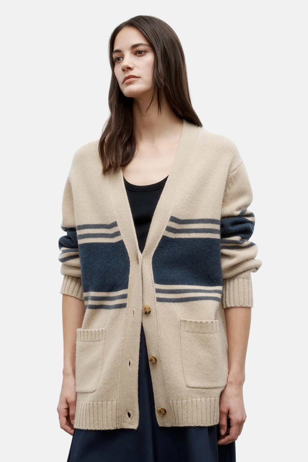 Varsity Phoebe Sweater in Italian Cashmere Twine