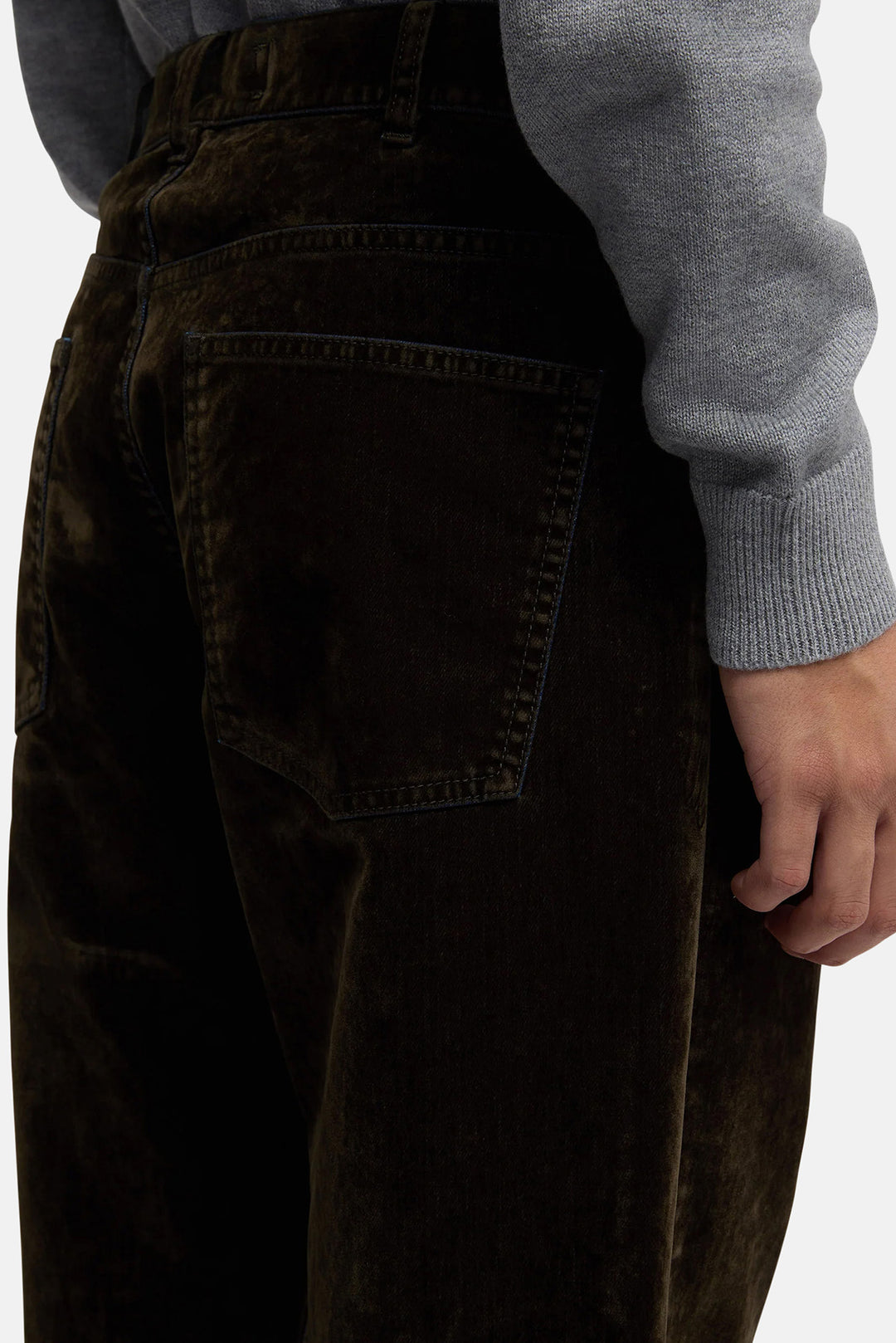 Velvet Straight Leg Pant Millitary