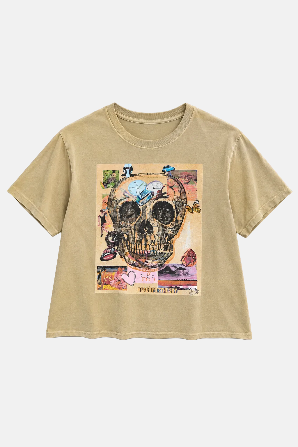Peter Tunney Skull Tee Khaki