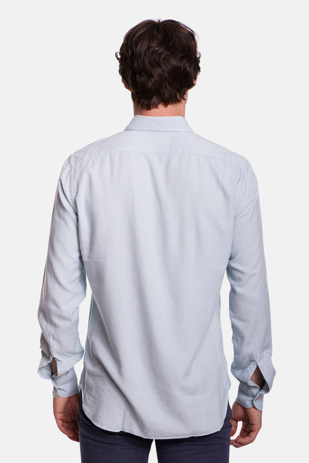 Viscose/Cotton French Collar Shirt Powder Blue
