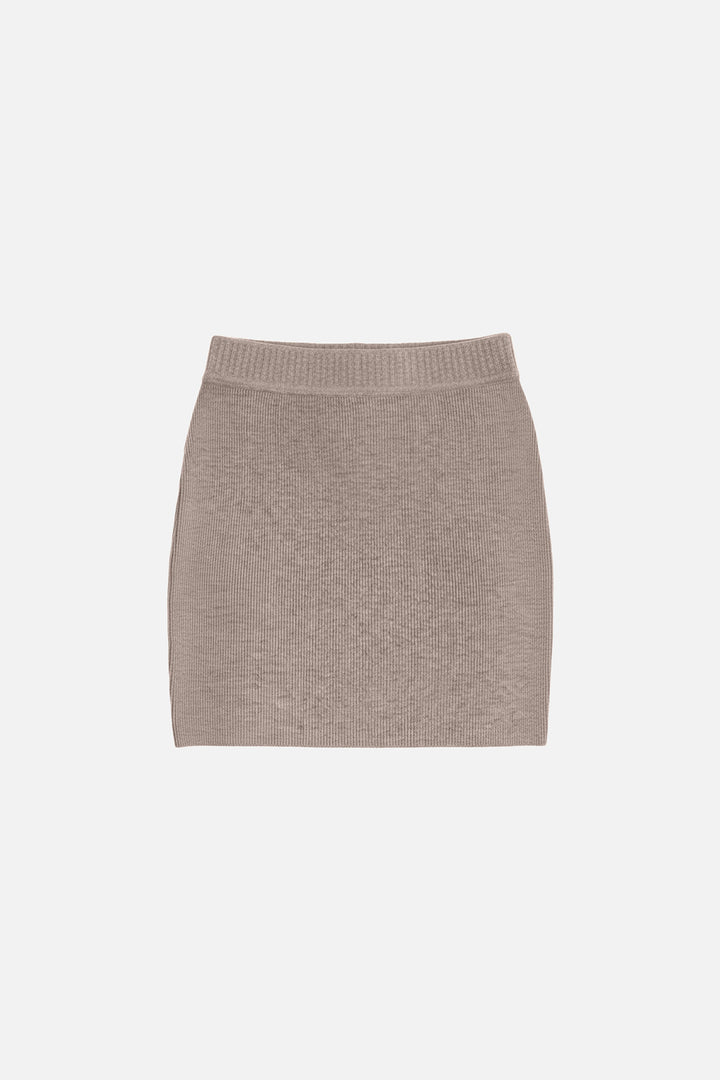 Jane Cashmere Mini Skirt Sand