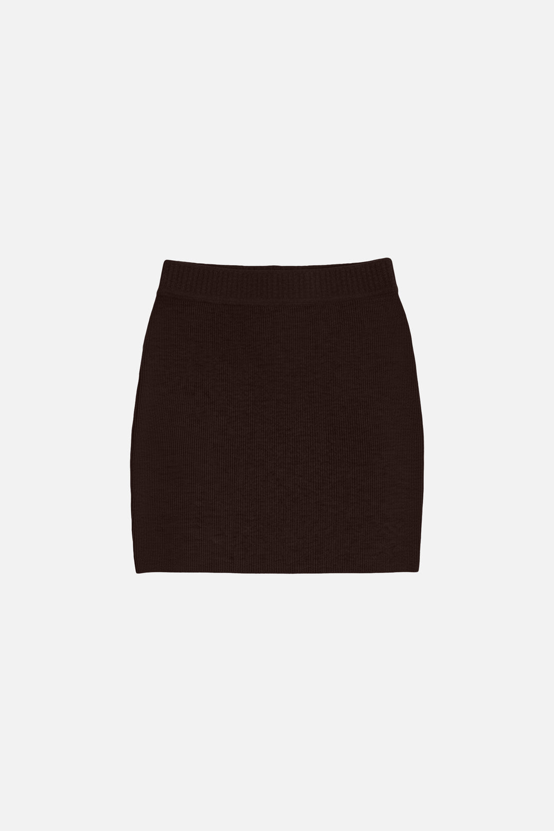 Jane Cashmere Mini Skirt Brown