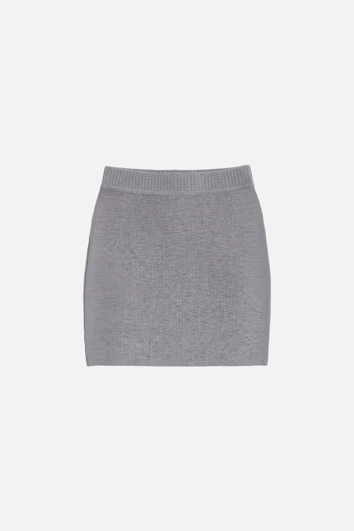 Jane Cashmere Mini Skirt Castle Grey