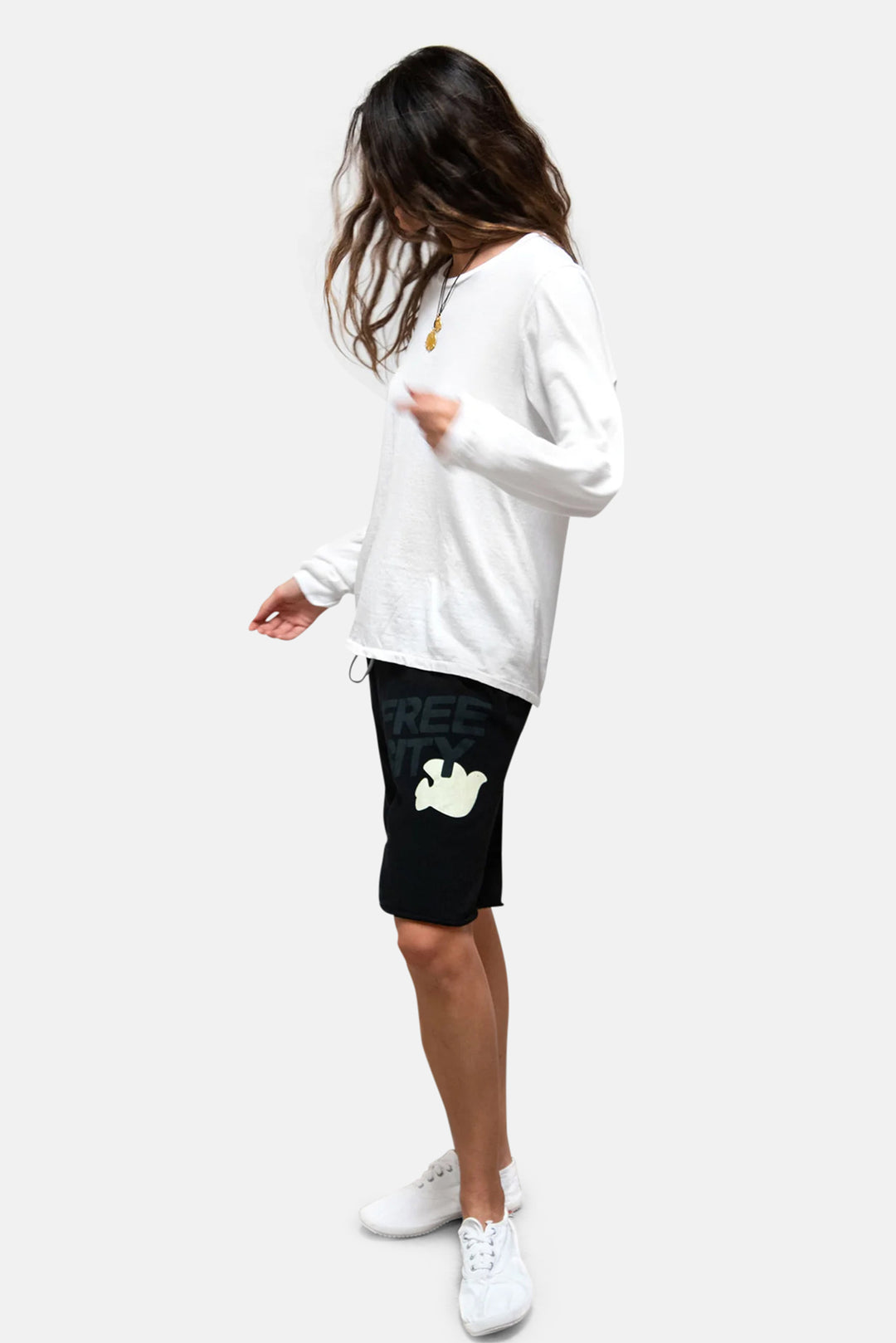 "WORKSHOP EXCLUSIVE" FREECITY Cutoffs - Blackspace/Cream