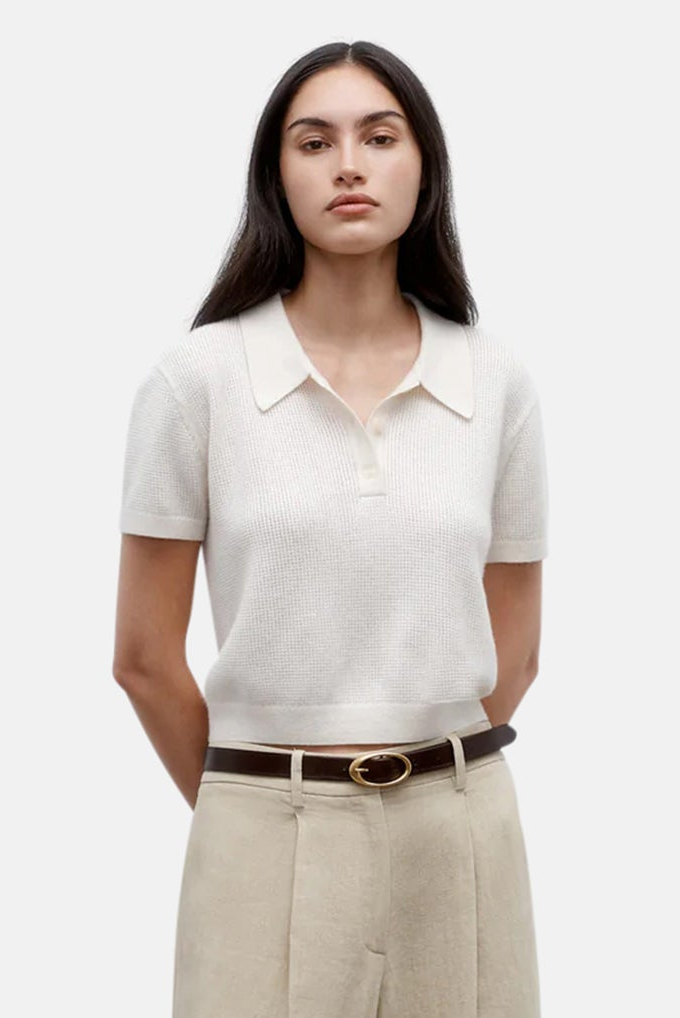 Thermal Polo In Cashmere Ivory