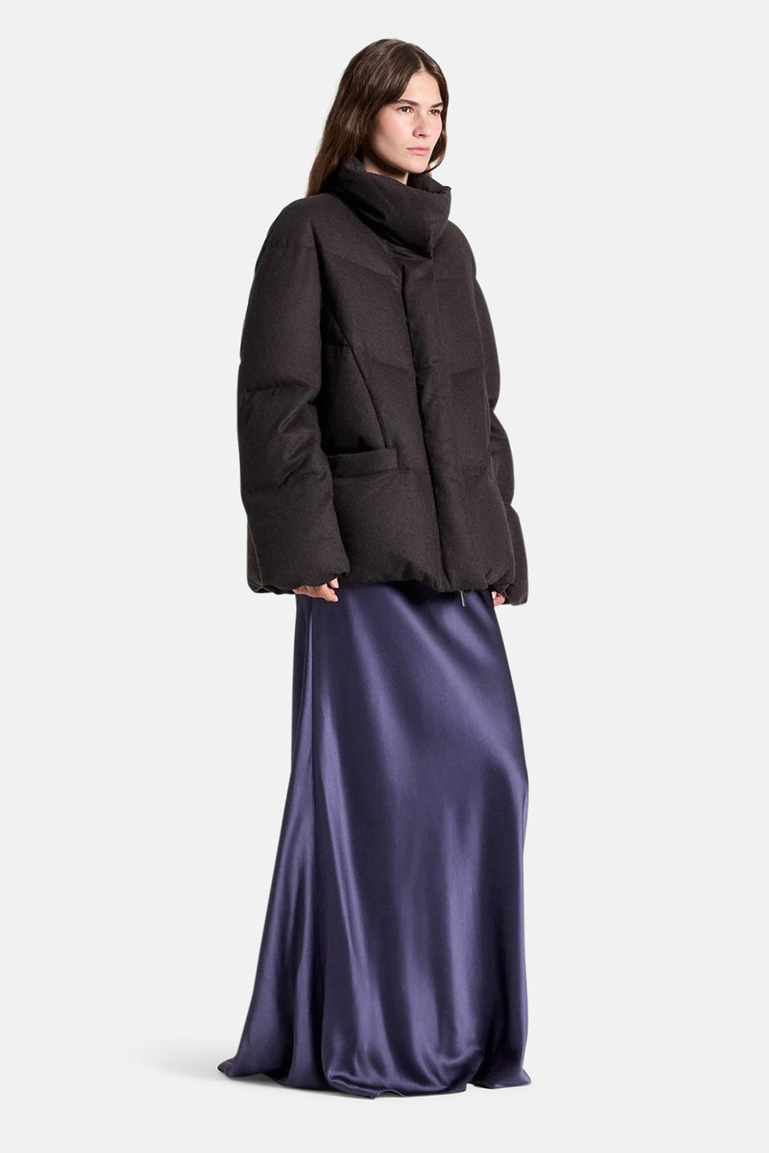 Warm Enough Jacket in Wool Dark Chocolate