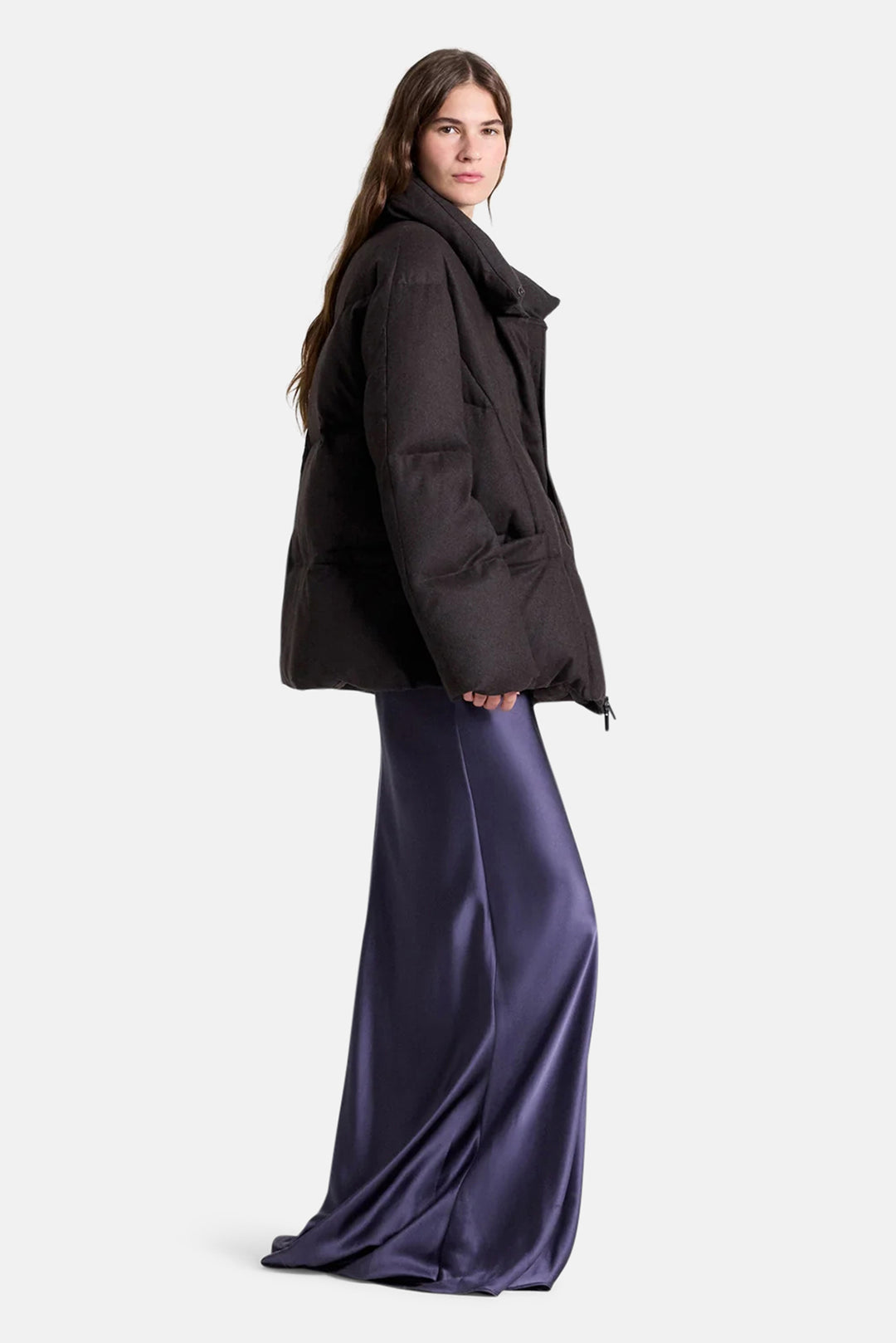 Warm Enough Jacket in Wool Dark Chocolate